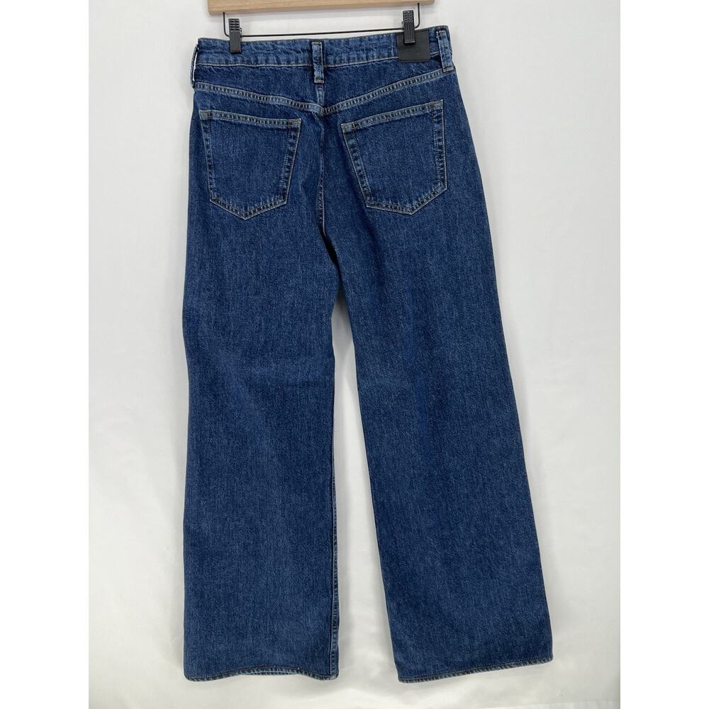 ANINE BING Carrie Wide Leg Jeans Womens 29 High Rise Pleated Cotton Denim - Picture 4 of 14
